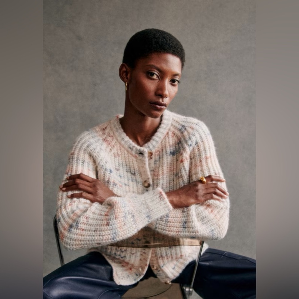 Sezane Pierre Wool Knit Cardigan